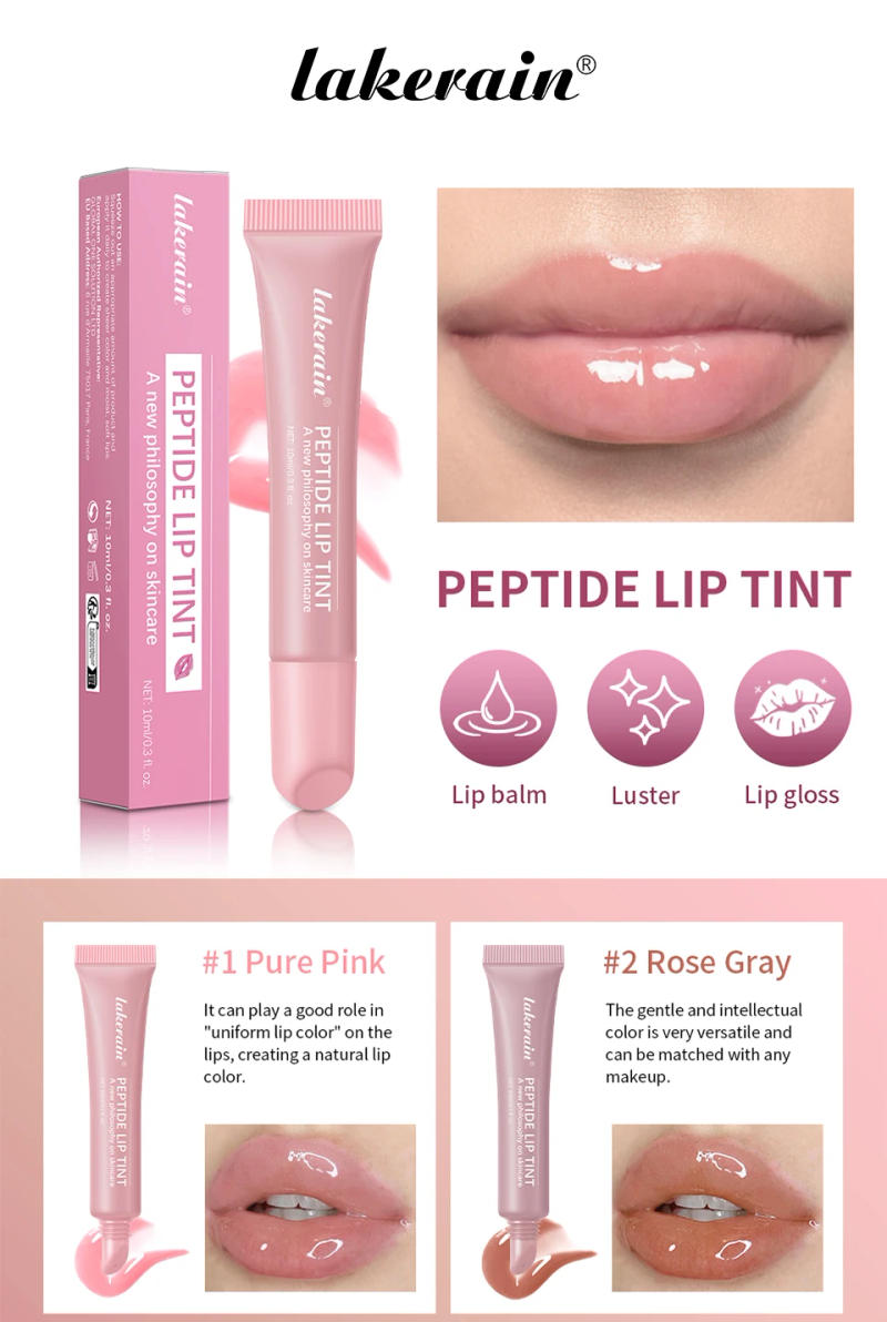 Description Picture 2 of itemPlump Moisturizing Glossy Mirror Lip Gloss Nutritious Lip Oil Cosmetic Portable Lip Makeup Reduce Fine Lines On Lips For Women