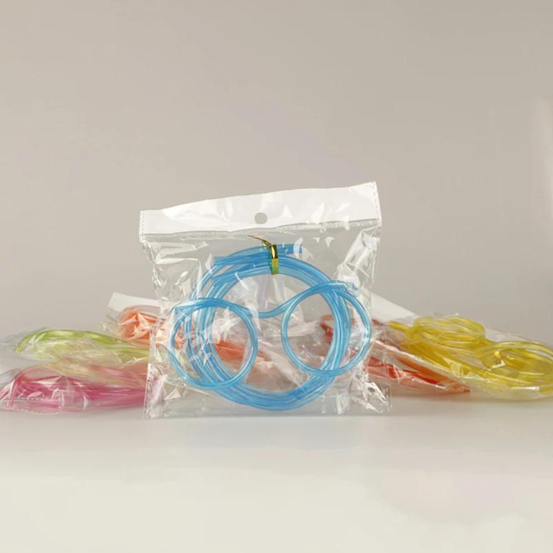 Description Picture 6 of itemStraw Glasses Funny Soft PVC Glasses Flexible Drinking Straws Kids Party Supplies Bar Supplies Creativity Toy Kids Gift
