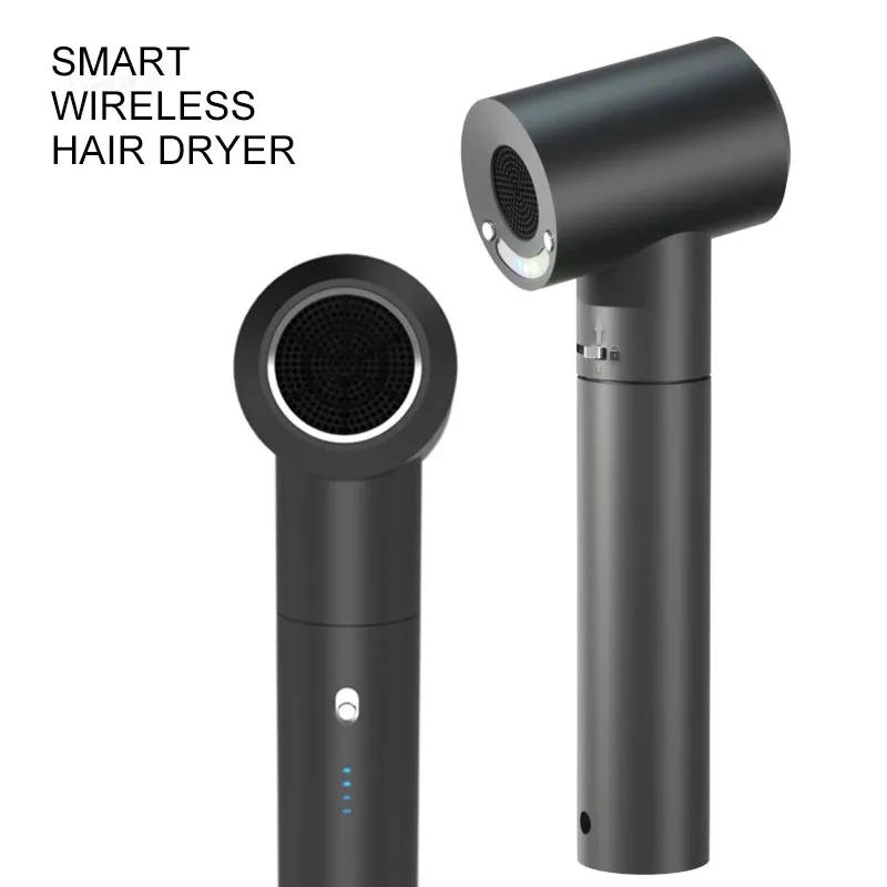 Description Picture 2 of itemPortable Wireless Hair Dryer Hot/Cold Wind Air Adjustment Rechargeable Battery LED Display Pet Students Baby Office Worker Use