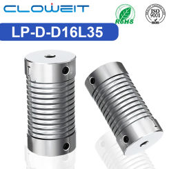 Cloweit Spring Couplers D16L35 Zinc Alloy Flexible Motor Shaft Rotary Encoder Coupling 4mm 5mm 8mm 10mm LP