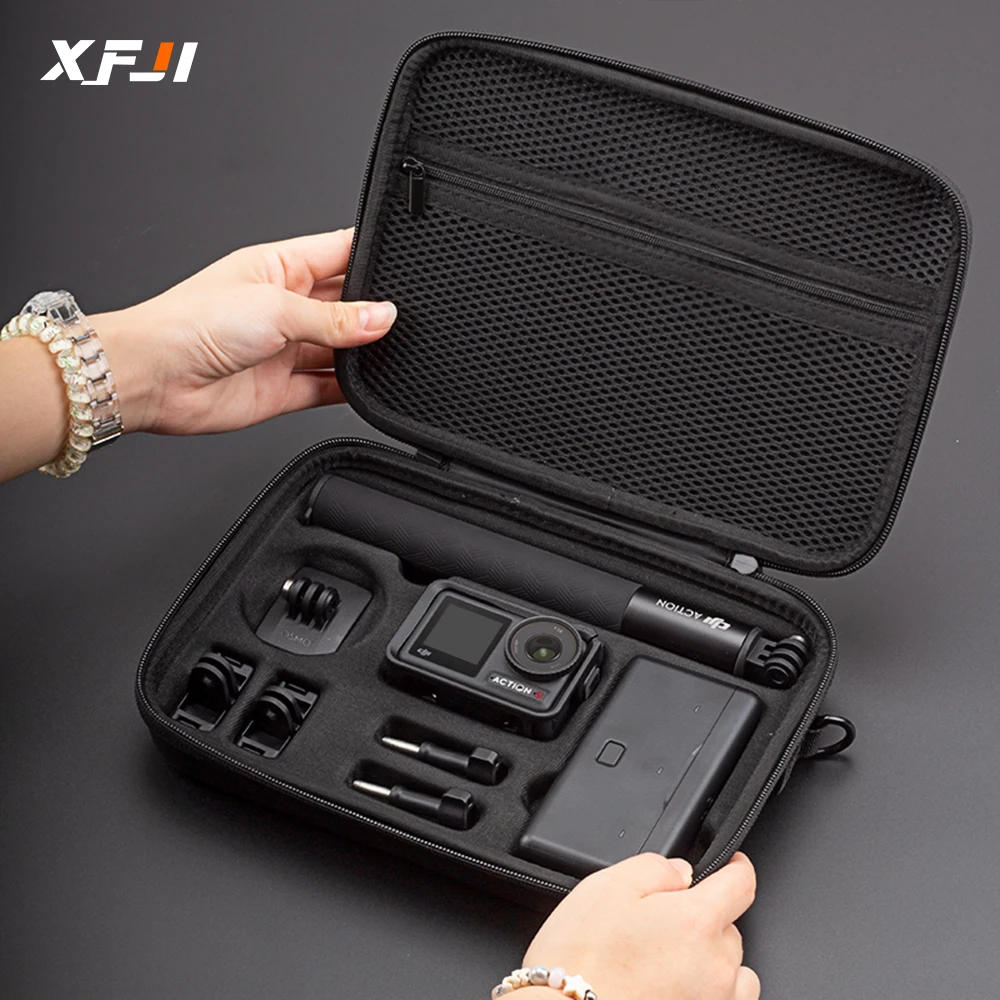 Description Picture 2 of itemFor DJI OSMO Action 5 PRO Portable Case Waterproof Bag Charger Battery Base Selfie Stick Storage Box Handbag Camera Accessories