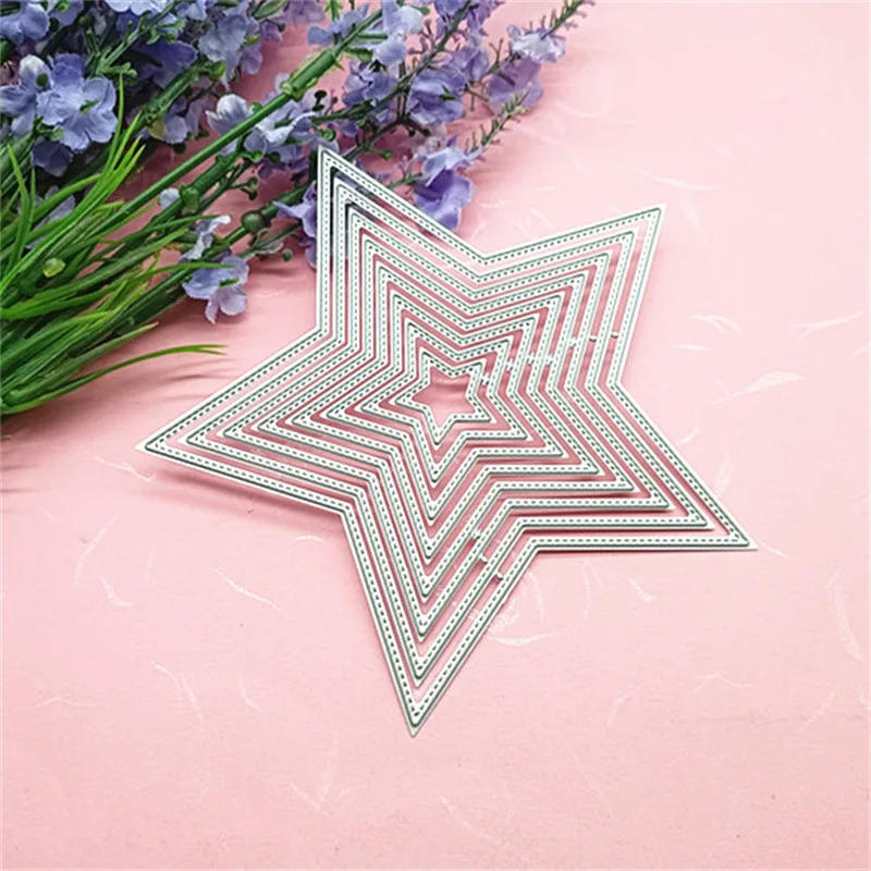 Description Picture 3 of itemFive-pointed Stars Metal Cutting Dies Mold Knife Scrapbooking Stencil DIY Embossing Craft Card Making