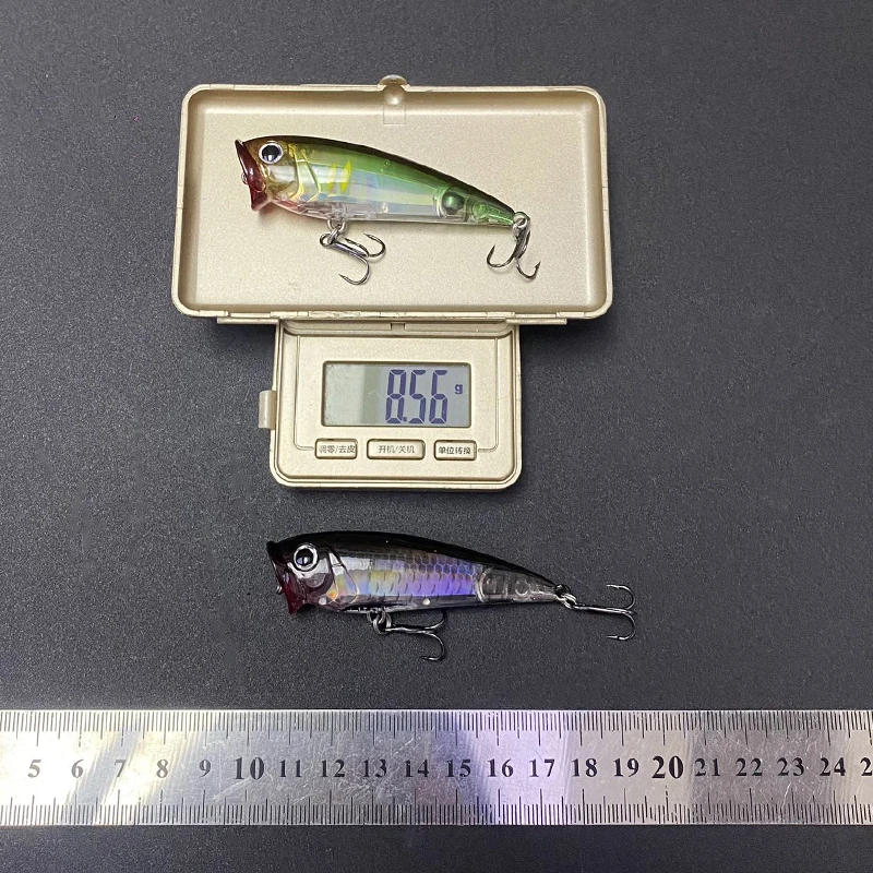 Description Picture 3 of itemSurface Popper Fishing Lure 70mm 8.5g 3D Topwater Pop Bait Trolling Pesca Artificial Baits Floating Popper Fishing Accessories