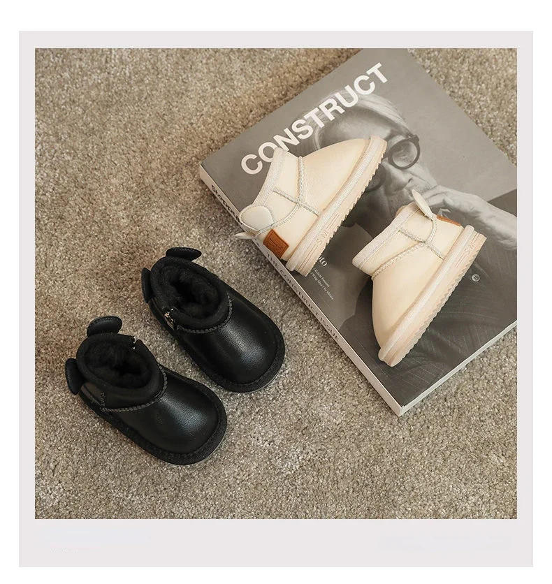 Description Picture 3 of itemDGUKYM Non-slip Soft Toddler Shoes Children's Cotton Shoes Snow Boots Baby Winter Plus Velvet Thick Breathable Warmth Baby Boots