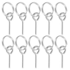 10 Pcs Tent Accessories Fixed Connect Pins Fixing Outdoor Metal Rope Ring with Camping Portable Tents