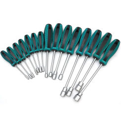Metal Socket Driver Wrench Screwdriver Hex Nut Key Nutdriver Hand Tool 6mm 7mm 8mm 9mm 10mm 11mm 12mm 13mm 14mm
