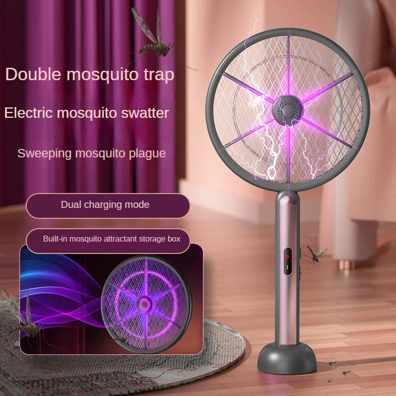 Description Picture 3 of item2-in-1 Electric Fly Swatter 3000V Insect Catcher with Built-in 1200mAh Battery and USB Rechargeable Mosquito Swatter