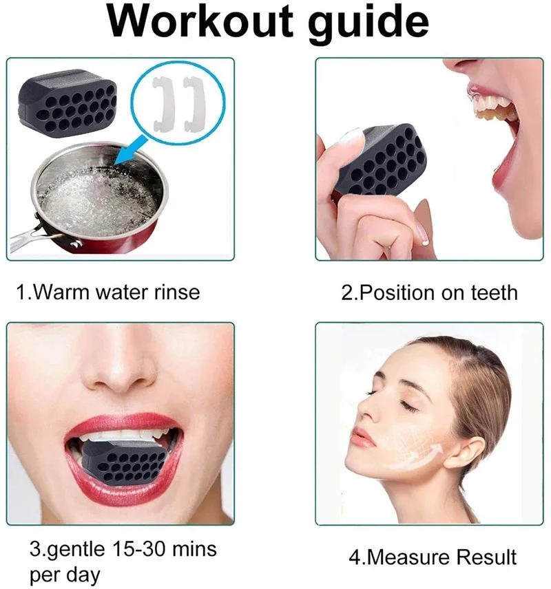 Description Picture 6 of item1PC Jaw Exerciser Facial Gym Fitness Ball JawLine Muscle Training Double Chin Reducer Neck Face Slimming Mouth Jawliner