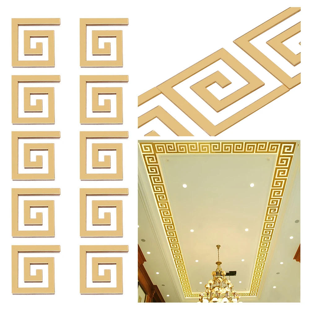 Description Picture 2 of item10Pcs Acrylic Mirror Sticker Adhesive Wall Decor Sticker Mirror Wall Art Home DIY Decoration Mirror Wall Stickers Home Decor