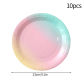 9in rainbow plate