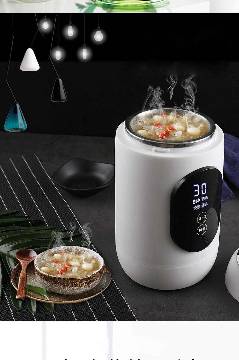 Description Picture 6 of itemMini Kettle Electric Thermos Travel Water Bottle Portable Health Stew cup Heater Boiler Pots Smart Mug Stainless Steel teapots