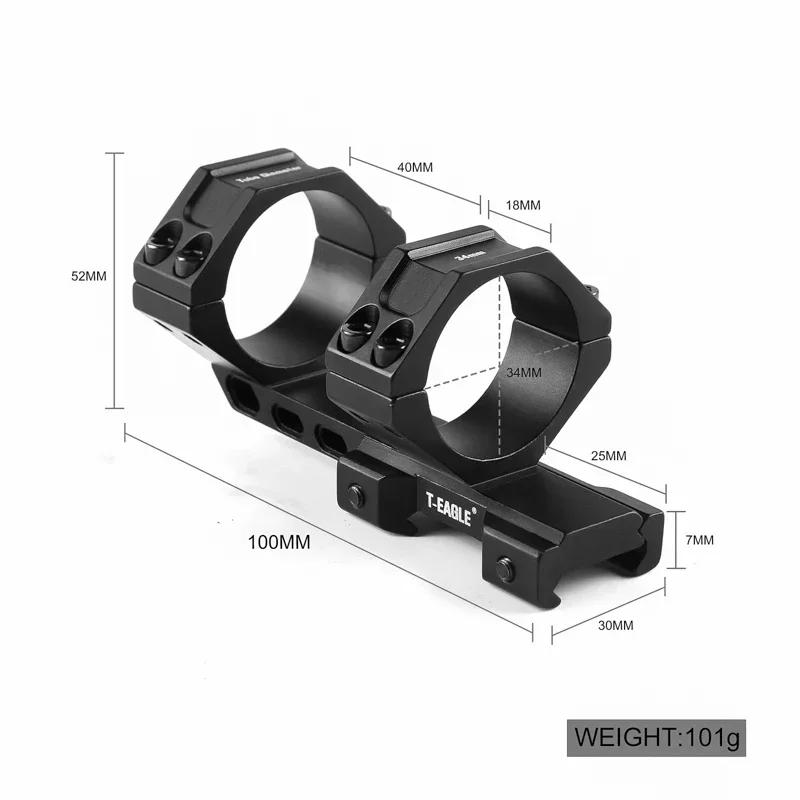 Description Picture 4 of itemTactical Aluminum Scope Mount 34MM Ring Suit 20mm Picatinny Weaver Rail for Hunting gun accessories
