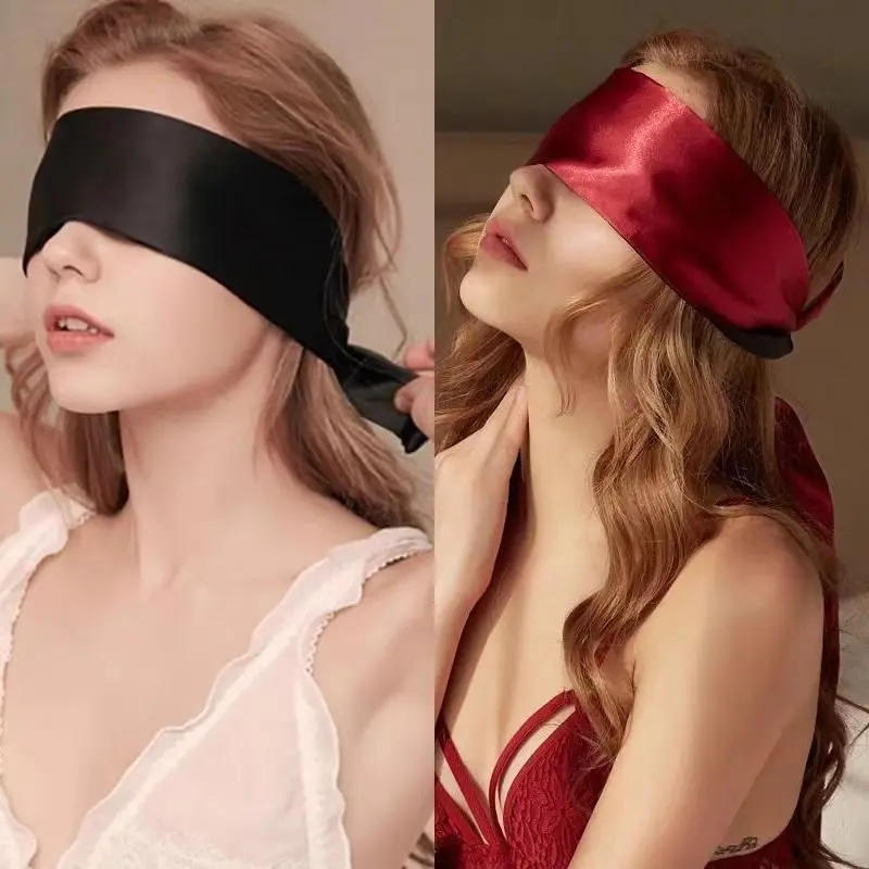 Description Picture 5 of itemSilk Eye Cover Savour Eye Patches Cute Blindfold Silk Ribbon Satin Silk Sleep Mask Sexy For Women Gift Surprise High Quality