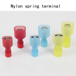 20 Pairs FDFN1.25-250 Spade Crimp Connectors Nylon Fully Insulated Electrical Wire Cable Crimp Terminals Kit Set 22-16 -14 AWG