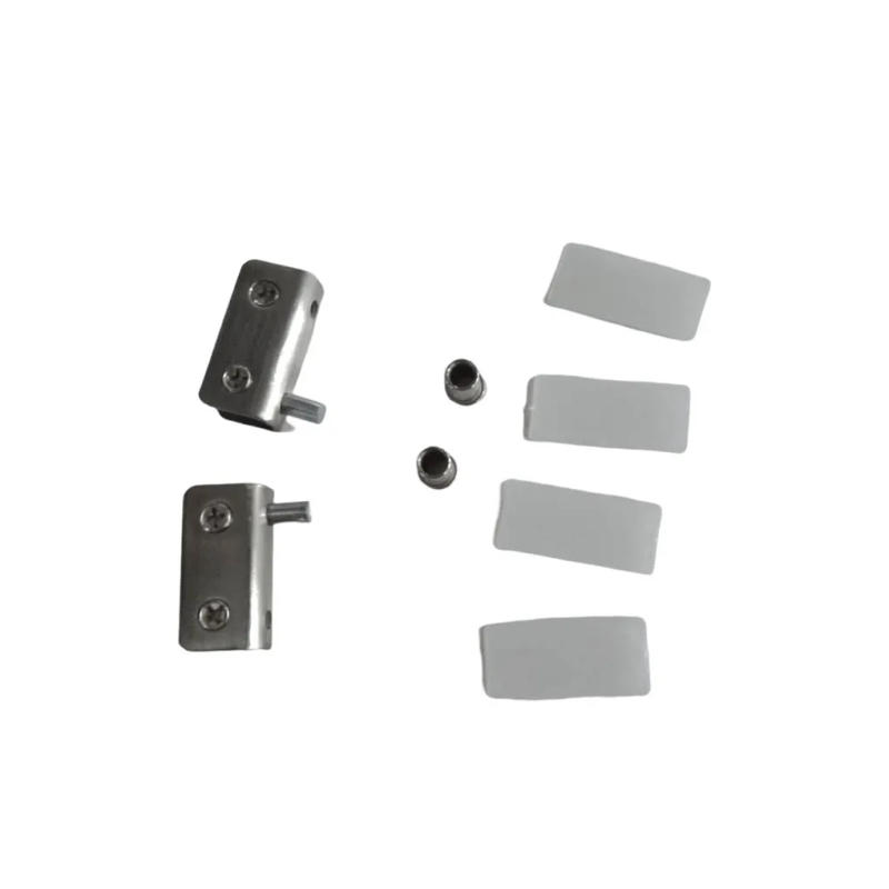 Description Picture 2 of itemGlass Door Pivot Hinge Stainless Steel Glass Hinge Clamp Silver Tone Showcase Cabinet Clamp Clips