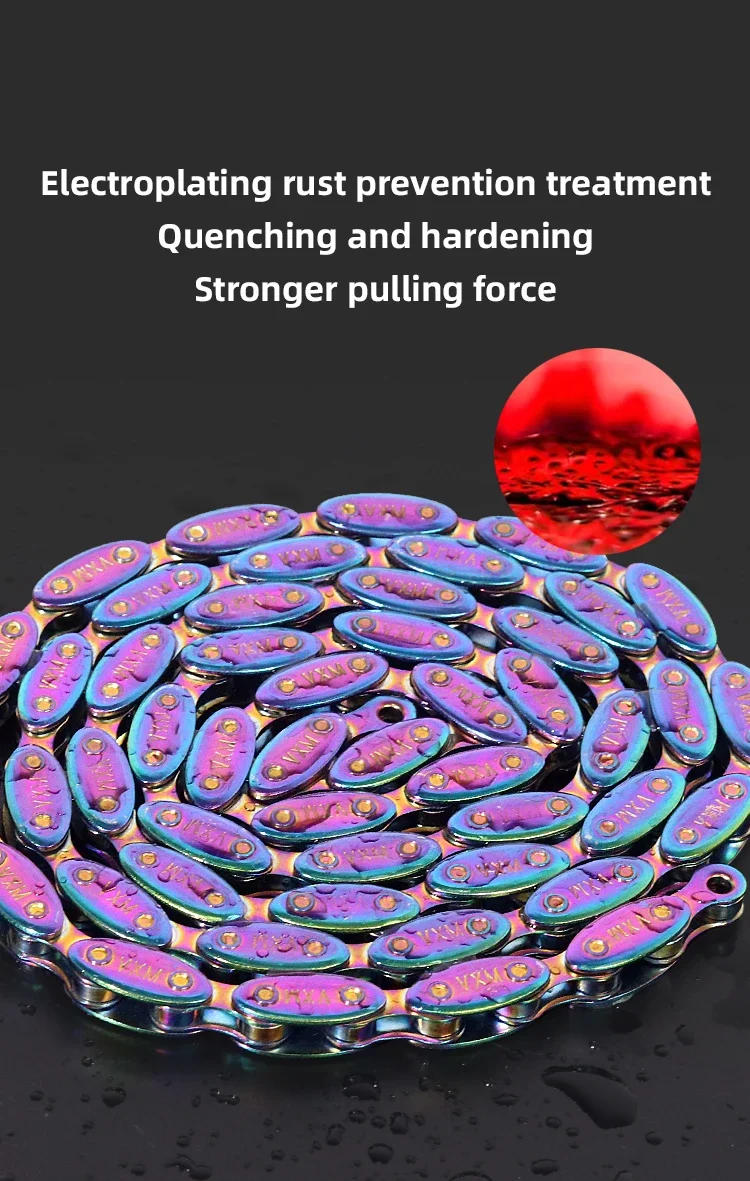 Description Picture 5 of itemSingle Speed Bicycle Chain 100 Link Bike Mountain Bike Road Bicycle Chain with Quick-link Parts Olive Chain Fixed Gear