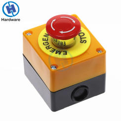 Red Sign Emergency Stop Mushroom Push Button Switch NO+NC AC660V/10A