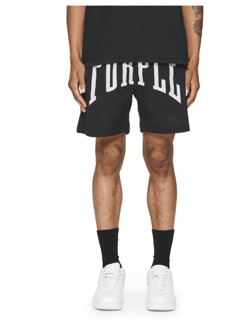 Description Picture 4 of itemNew Summer Purple Brand Letter Print Mesh Breathable Men's Women's Shorts Beach Loose Casual Hip Hop Quick Drying Sports Shorts