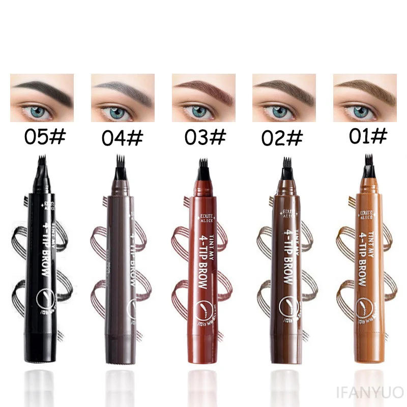 Description Picture 6 of itemMicroblading Eyebrow Pen Waterproof Fork Tip Eyebrow Tattoo Pencil Long Lasting Professional Fine Sketch Liquid Eye Brow Pencil