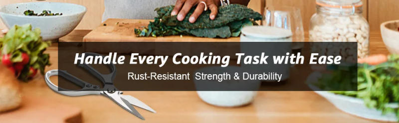 Description Picture 3 of itemKitchen Accessories Scissors Stainless Steal Sharp Multi Function Tool Food Scissor For Chicken Vegetable Barbecue Meat Fish