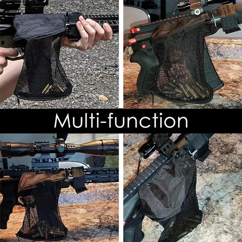 Description Picture 2 of itemTactical Brass Shell Catcher M4 AR 15 Rifle gun Catcher Mesh Wrap Trap Shell Ammo Magazine Bag Pack Hunting Accessories