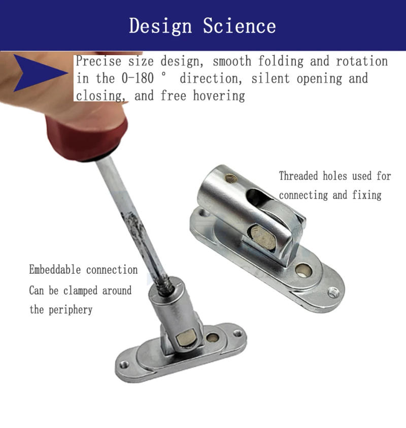 Description Picture 4 of item1PCS 180° Rotating Damping Bracket Connector Can Pass Through The Wire Fold The Table Lamp Shaft Freely Stop The Hinge Freely
