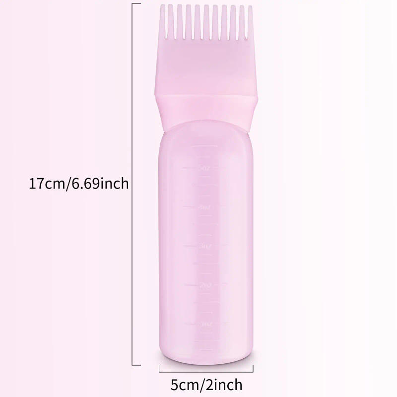 Description Picture 3 of itemHair Dye Root Comb Applicator Bottle Applicator Bottles for Hair Dye with Graduated Scale Hair Coloring Brush Bottles for Salon