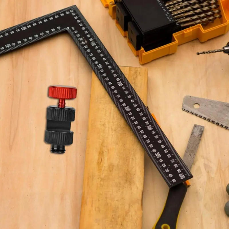 Description Picture 3 of itemFraming Square Clamps Anti-Slip Framing Square Stops Aluminum Alloy Stair Stringer Layout Tool Rafter Gauge Clamps For