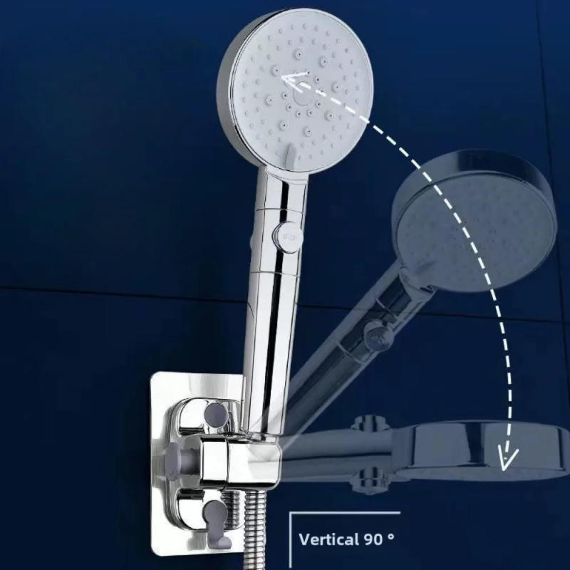 Description Picture 4 of itemNew 360° Adjustable Shower Head Holder Wall Mounted Shower Holder Self-Adhesive Showerhead Handheld Bracket Bathroom Accessories