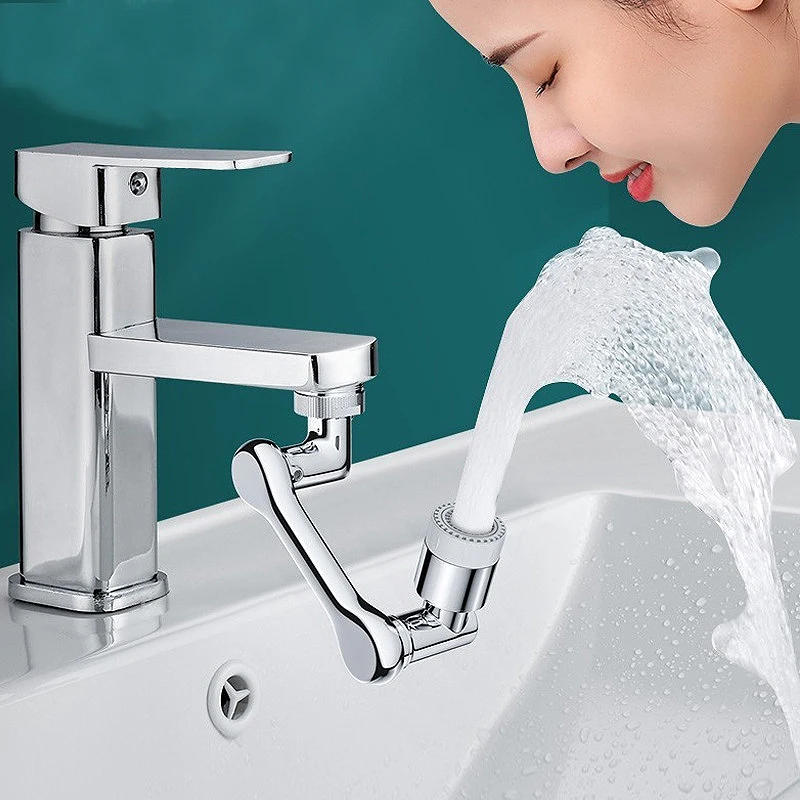 Description Picture 2 of itemMetal 1080° Universal Rotation Faucet Sprayer Head for Faucet Extender Aerator Bubbler Nozzle Kitchen Tap Washbasin Robot Arm