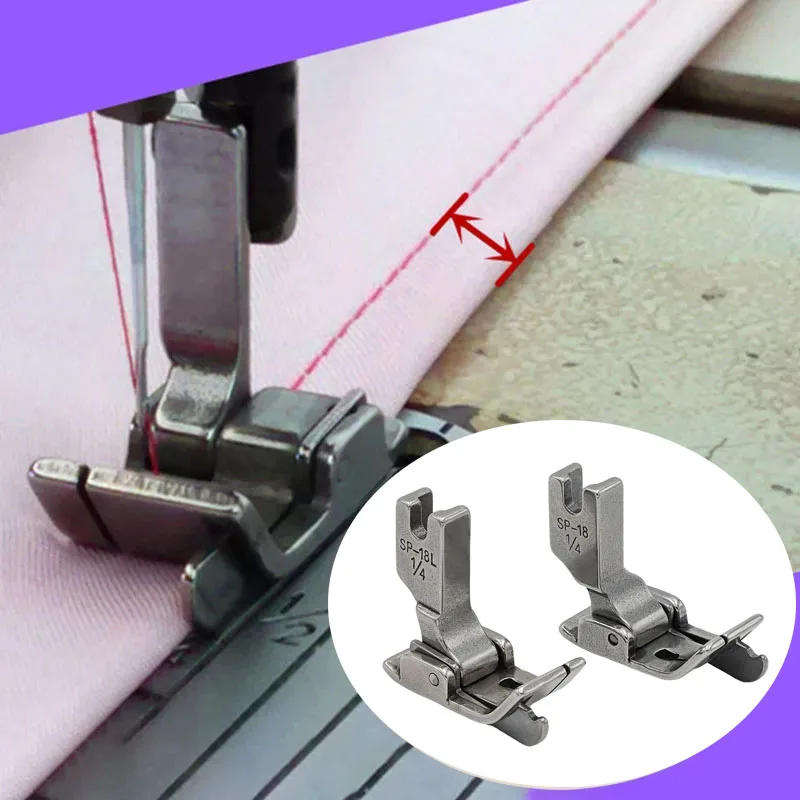 Description Picture 2 of itemSP-18 Right/Left Edge Guide Metal Presser Foot Industrial Sewing Machine Flat Car Edge Single Needle Sewing Machine Accessories