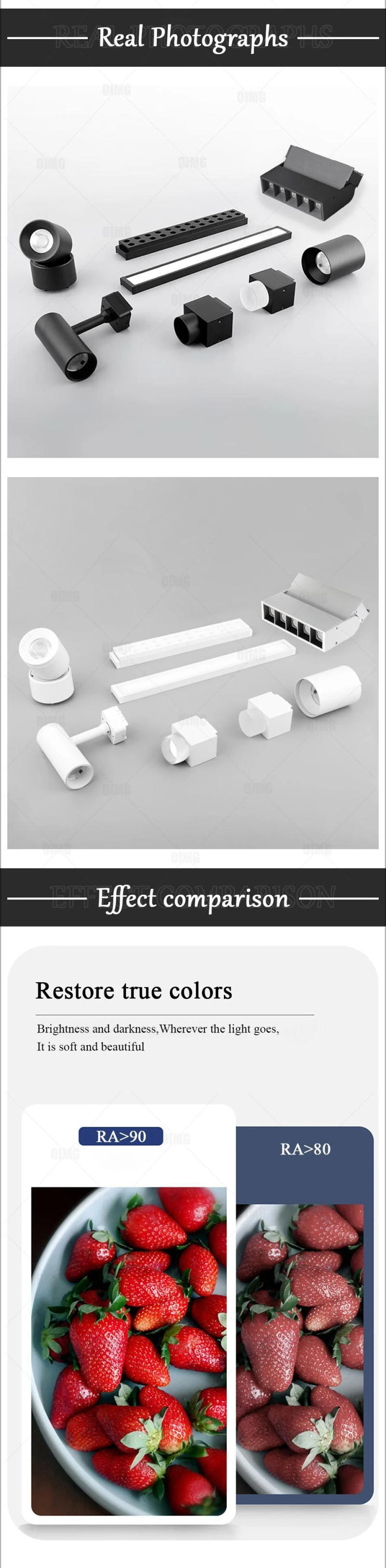 Description Picture 6 of item5mm Slim Magnetic Track Light System Rail Spotlight Surface Mounted Track Lighting Led Ceiling Lights Linear Magnet Lamps