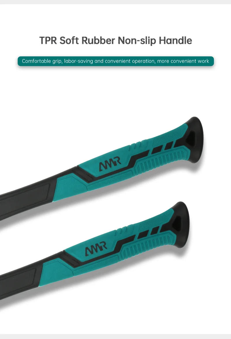 Description Picture 4 of itemAMR Ball Peen Hammer Forged Fine Grain Steel Head  Ergonomic Rubber Cusion Grip Fiber Glass Shock Absorbing  Blacksmith Hammer