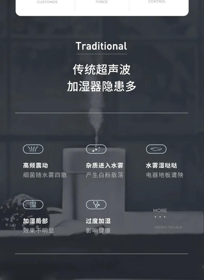 Description Picture 4 of itemMist-free humidifier, household silent small large mist volume air humidifier