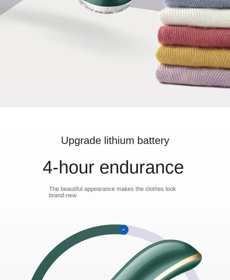 Description Picture 5 of item5V/220V Lint Remover with Extra Large Shaving Head, Cordless Clothes Shaver for Home Use, Rechargeable and Portable