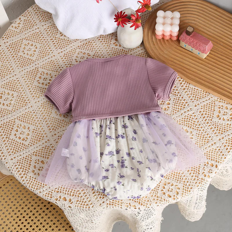 Description Picture 3 of itemMILANCEL0-3Y Baby Girls Summer Clothes Lace Camisole Bodysuit And Tee Infant Girls Clothing Set Baby Girls 2 Pcs Suit