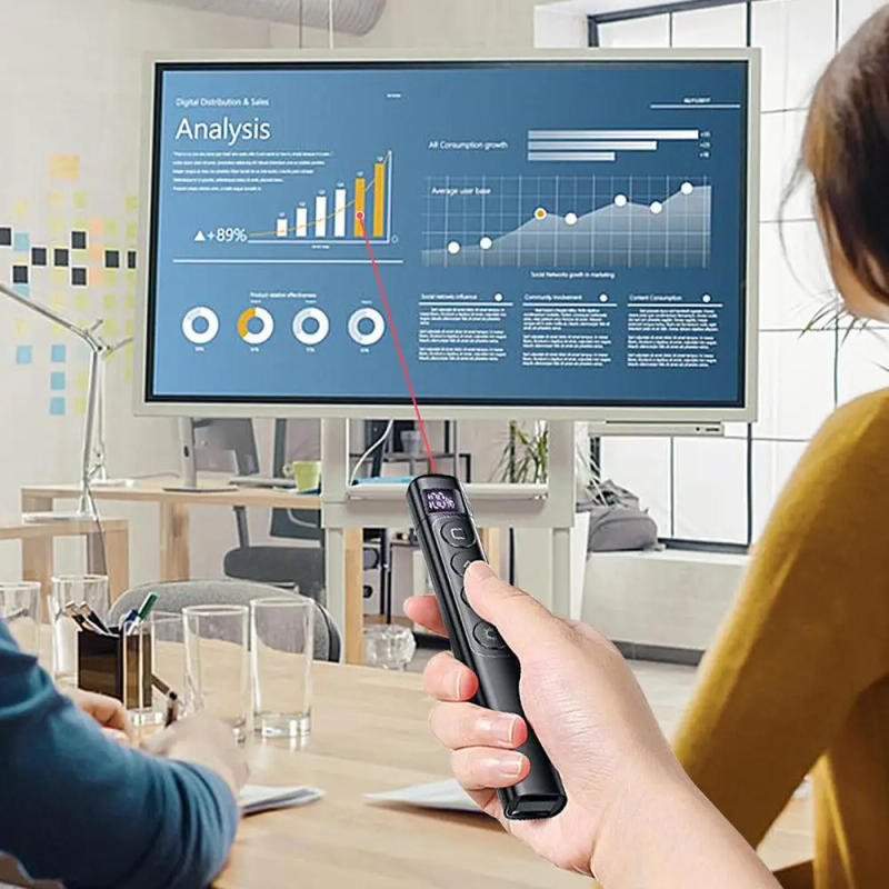 Description Picture 4 of itemFlip-pen Presentation Clicker RF 2.4GHz PowerPoint Clicker Laser pointer pen Hyperlink Control Wireless IR Red Light Presenter