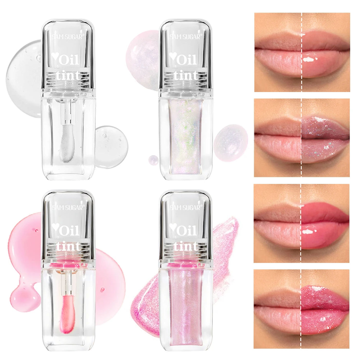 Description Picture 6 of item4 Color Clear Warm Change Pearl Lip Oil Moisturizing Nourishing Lip Gloss Lighten Lip Lines Lip Plumping Honey
