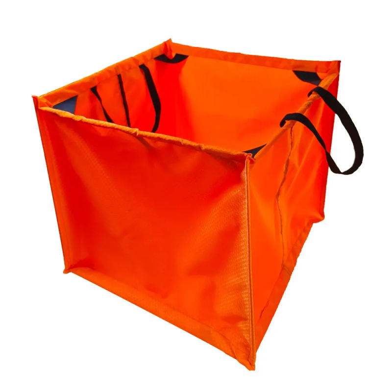 Description Picture 4 of item3 Color Nylon Folding Cube Rock Climbing Arborist Throw Line Rope Foldable Storage Bag for Camping Hiking Climbing Accessory