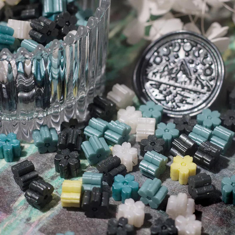 Description Picture 6 of item60pcs Cherry Blossom Glitter Sakura Wax Seal Stamp Beads DIY Envelope Wedding Invitation Ancient Seal Wax Stamp Making Tools