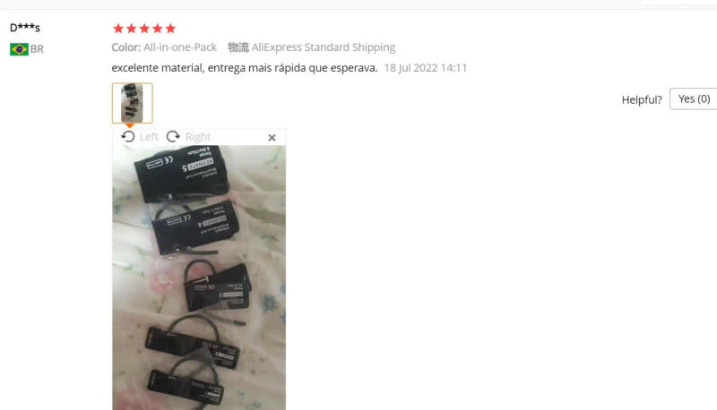 Description Picture 2 of itemAll Sizes 5 Pieces Neo 1 to 5  In One Set Reusable Noninvasive Blood Pressure NIBP Cuff With Single Tube For Neonate Patients