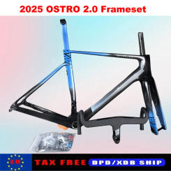 2025 T1100 OSTRO VAM 2.0 Bicycle Frame Blue Road Bike Frameset with Handlebar