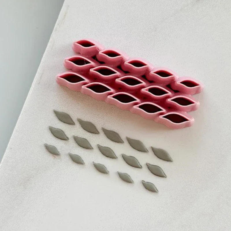 Description Picture 6 of itemDIY Soft Pottery Polymer Cutter Mini Leaves Shape Clay Mold Handmade Earring Clay Molds Earring Jewelry Pendant Making Clay Tool