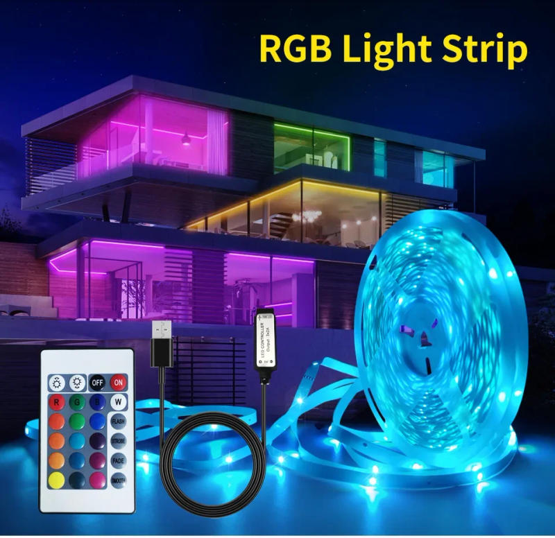 Description Picture 2 of itemRGB Light Strip 2M 3M 5M 10M Indoor DIY Ambient Colourful Lights IR 24 Keys Remote Control Halloween Christmas Festive Decor