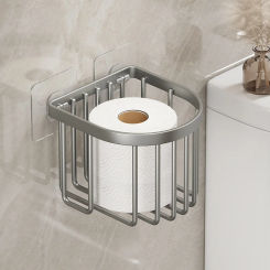 New Punch-Free Shower Shelf Aluminum Alloy No Drill Toilet Rack Bathroom Accessories Bathroom Shelf Home