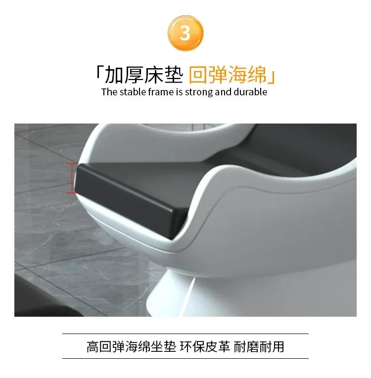 Description Picture 6 of itemSemi-Lying Barber Shop Shampoo Chair High-End Hair Salon Flushing Bed European Simple Hair Salon