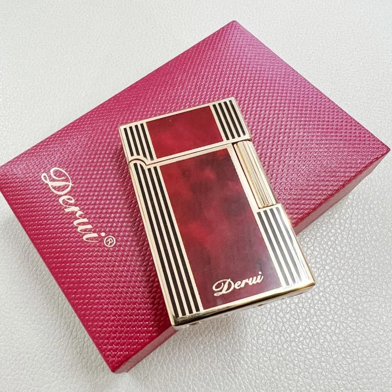 Description Picture 2 of itemDerui-Side-sliding Sound Inflatable Lighter, Metal, High-end Quality, Men's Light, Luxury Gift, New