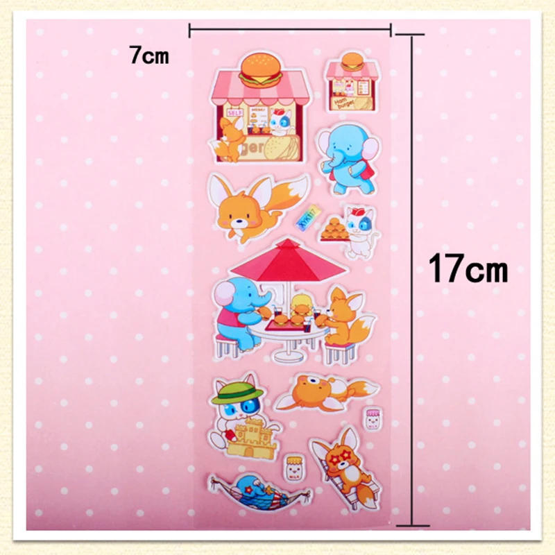Description Picture 2 of item1/612 Sheets/Pack 3D Cartoon Winnie the Pooh Scrapbooking Bubble PVC DIY Sticker Toys Party sticker Girls Boys Kids Gift