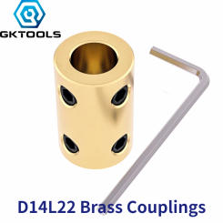 GKTOOLS D14L22 Brass Motor Shaft Coupler Couplings Bore 4mm 5mm 6mm 8mm Rigid Coupling Motor Connector 3D Printer Accessories
