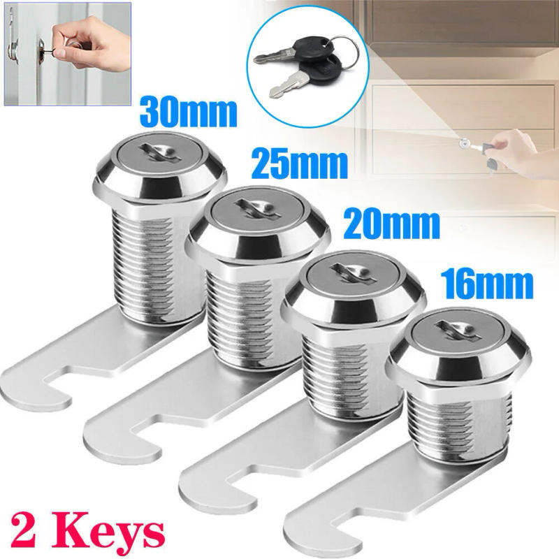 Description Picture 2 of item1 Pc Letter Box Cam Cylinder Locks Door Cabinet Mailbox Drawer Cupboard With 2 Keys Security Furniture Locks 16mm 25mm 30mm
